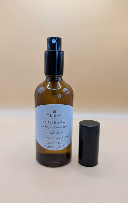 Hydrolat d'encens oliban pur boswellia sacra en flacon verre ambré 100 ml