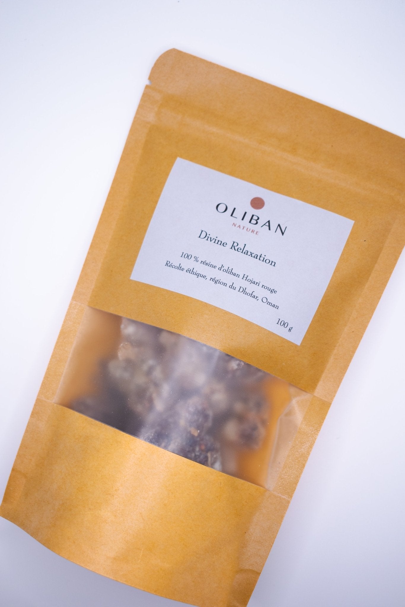 résine d'encens oliban Hojari sachet de 100 gr provenance Oman Divine Relaxation