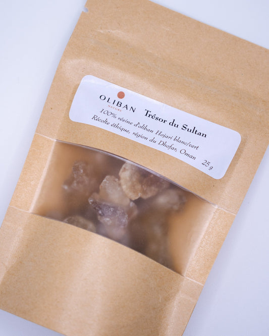 Résine de Boswellia Sacra en sachet de 25 g Trésor du Sultan meilleure encens au monde Oliban Nature